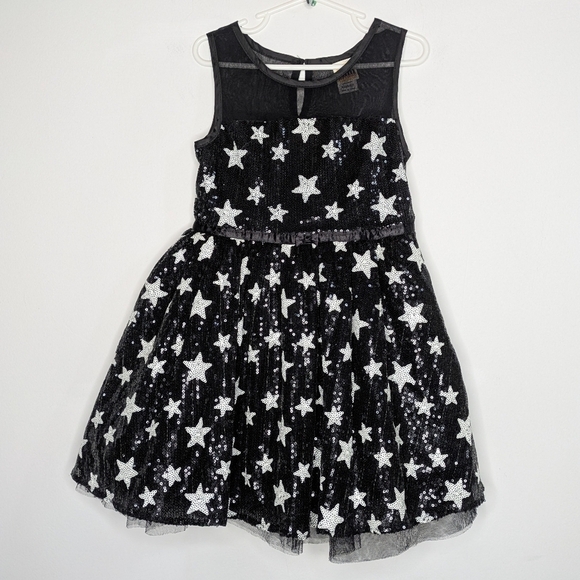 Harajuku Mini for Target black white sequin star sleeveless dress 4/5 - Picture 1 of 8